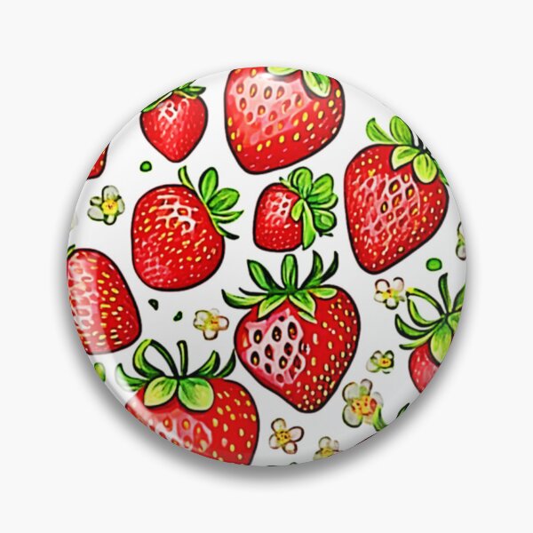 Item preview, Juicy Red Strawberries Pattern designed and sold by Health And Fitness Posts e-Store.