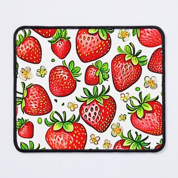 Item preview, Juicy Red Strawberries Pattern designed and sold by Health And Fitness Posts e-Store.