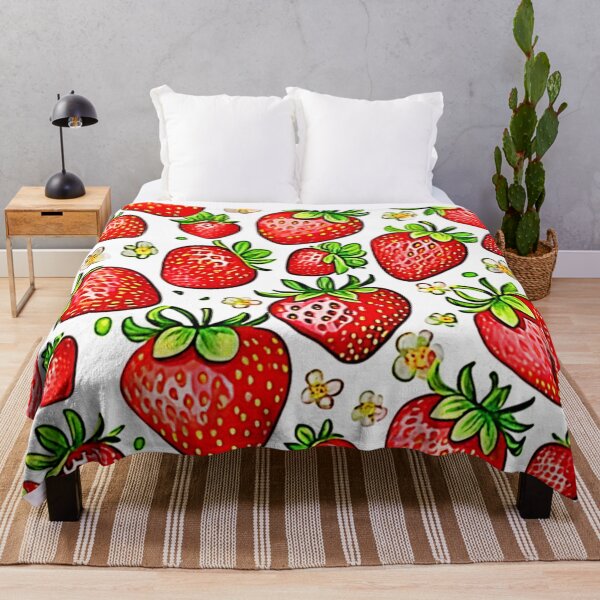 Item preview, Juicy Red Strawberries Pattern designed and sold by Health And Fitness Posts e-Store.
