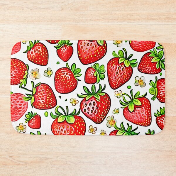 Item preview, Juicy Red Strawberries Pattern designed and sold by Health And Fitness Posts e-Store.