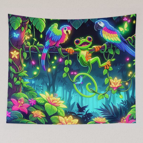 Item preview, Copy of Uv reactive Neon Fox Forest Adventure designed and sold by Taans-Creation.