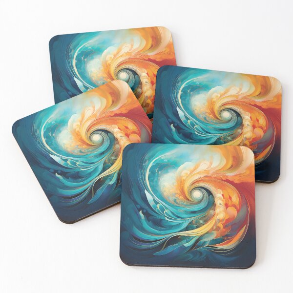 Item preview, A vibrant and dynamic abstract design depicting swirling, intertwining waves of color.  designed and sold by HEMRO.