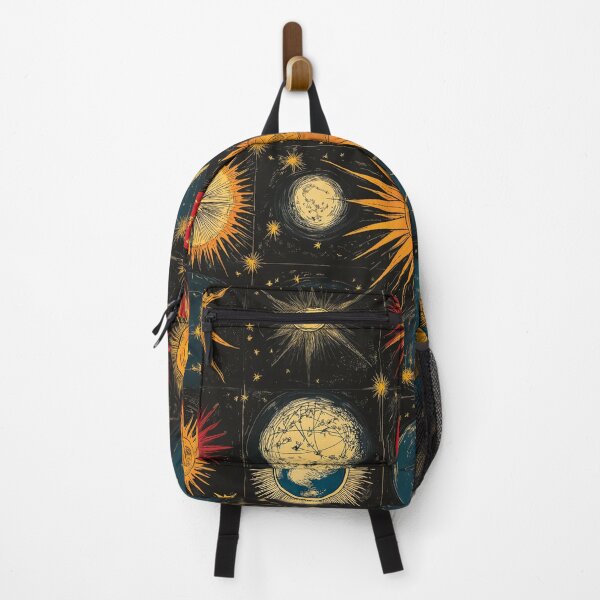Item preview, A design of the sun, moon, planets, stars, and constellations in an intricate grid-like composition. designed and sold by HEMRO.