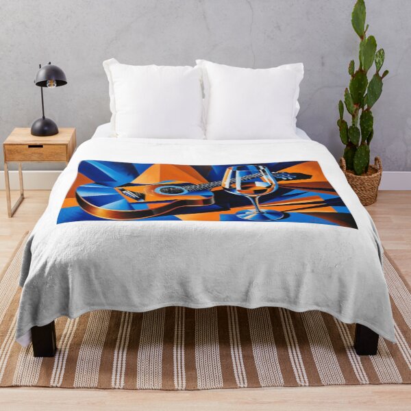 Item preview, Abstract still life of a guitar and wine glass designed and sold by EtCreative.