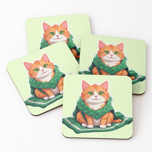 Item preview, orange cat covered from the cold designed and sold by Laysa Kaline.