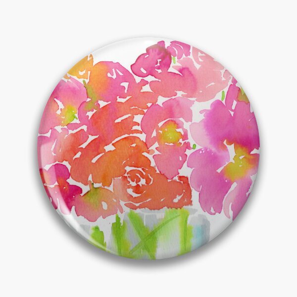 Item preview, Ramo de flores de primavera en un jarrón de cristal azul, pintura de acuarela designed and sold by AnissaF.