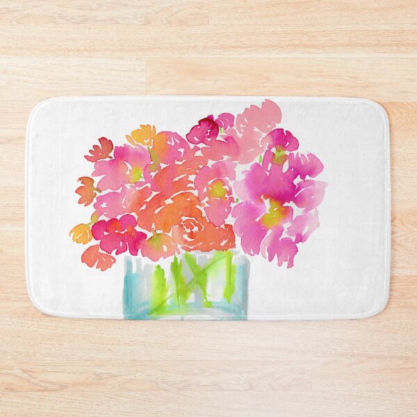 Item preview, Spring flower bouquet in a blue glass vase watercolor painting designed and sold by AnissaF.