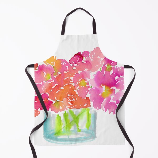 Item preview, Spring flower bouquet in a blue glass vase watercolor painting designed and sold by AnissaF.