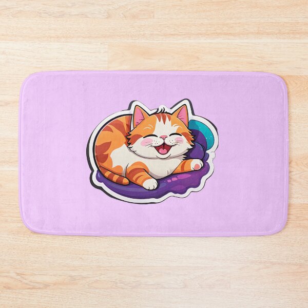 Item preview, kitten lying down smiling designed and sold by Laysa Kaline.