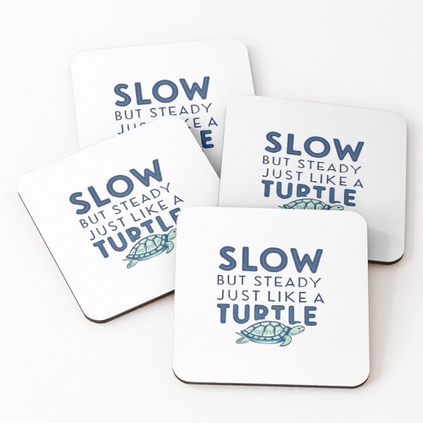 Item preview, "Slow But Steady - Turtle Inspired Motivational Design designed and sold by Colorful-Garden.