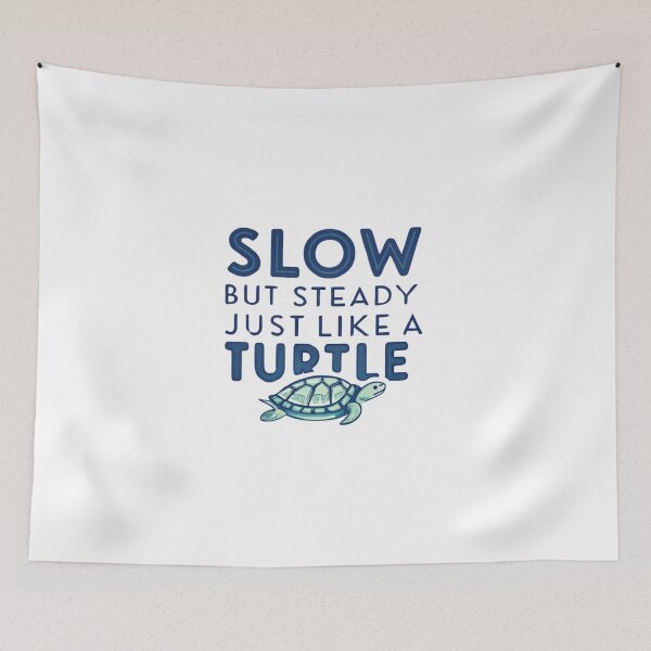 Item preview, "Slow But Steady - Turtle Inspired Motivational Design designed and sold by Colorful-Garden.