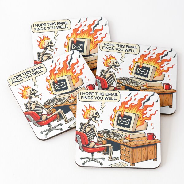 Item preview, I Hope This Email Finds You Well Funny Mail Meme Office Bumper designed and sold by clarkfraser.