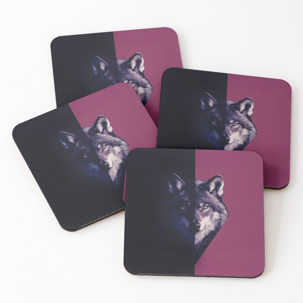 Item preview, A design of wolf with a striking division between darkness and light, designed and sold by HEMRO.