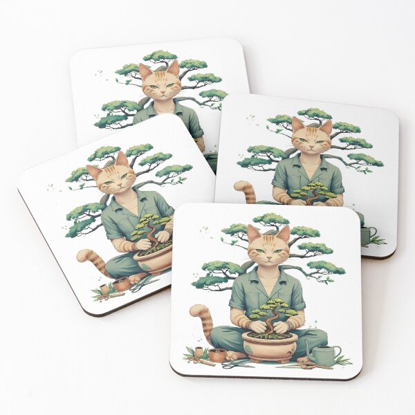 Item preview, Cat person working on bonsai designed and sold by Dreamteeworks.