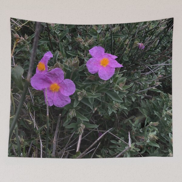 Item preview, Vivid Pink Flowers in Mediterranean Woods designed and sold by Quoppidou.