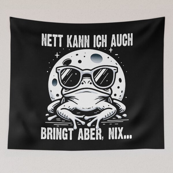 Item preview, Nett Kann Ich Auch Bringt Aber , Nix - Cooles Frosch Mit Mond - Lustiges Zitat designed and sold by Smix Pixels.