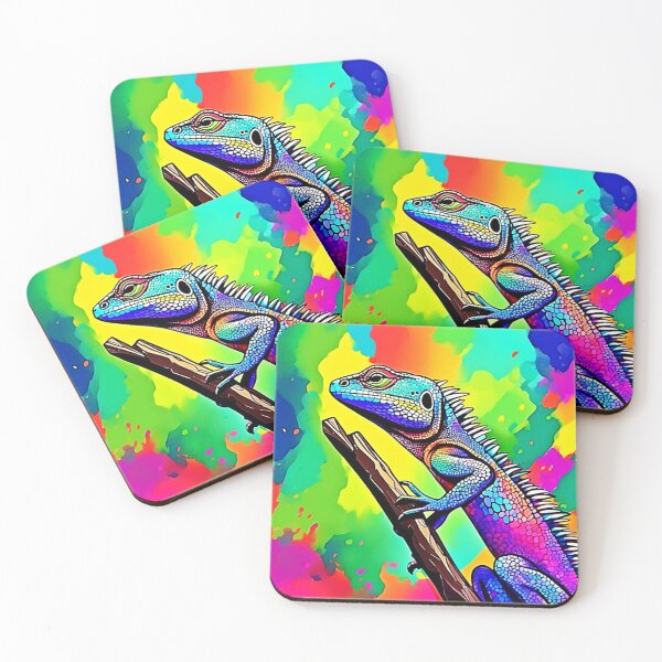 Item preview, Colorful Lizard Art Design designed and sold by Health And Fitness Posts e-Store.