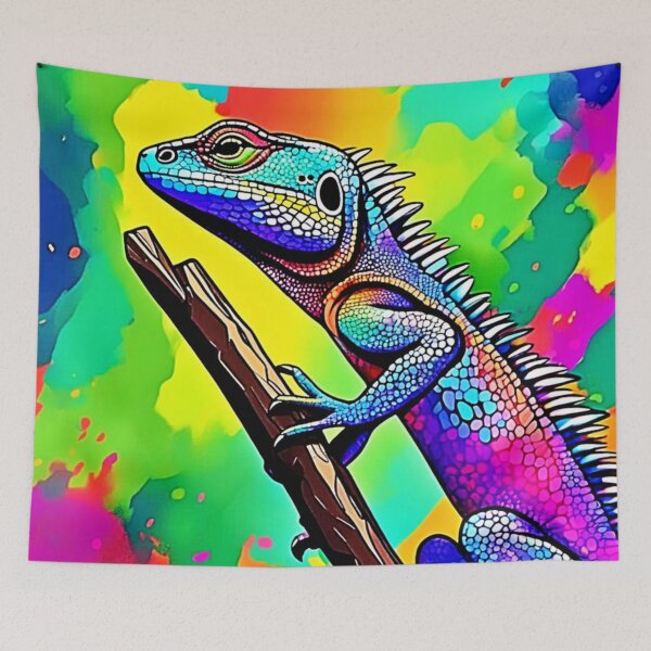 Item preview, Colorful Lizard Art Design designed and sold by Health And Fitness Posts e-Store.
