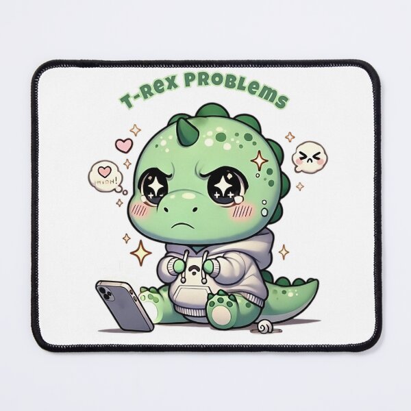 Item preview, T-Rex Problems - Kawaii Dinosaur Tech Life designed and sold by Guesso.