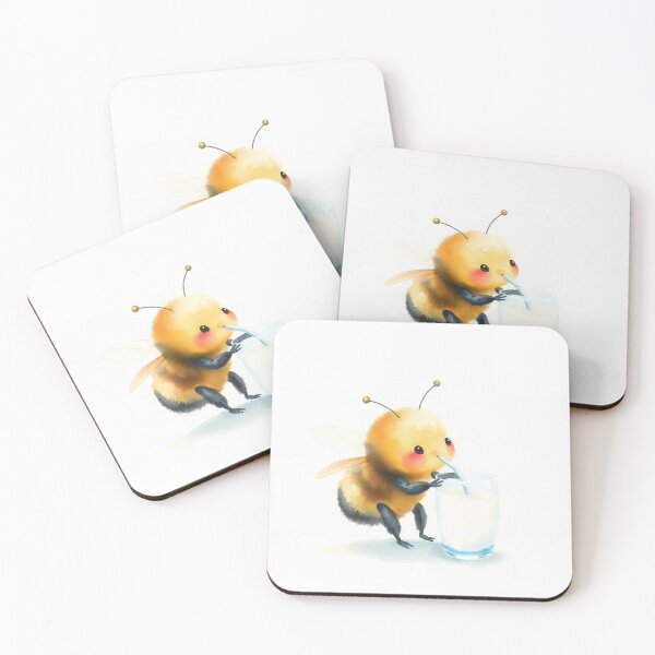 Item preview, Bee and milk designed and sold by Neranchara.