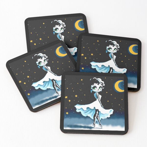 Item preview, Cosmic Skeleton Betty Boop – Retro Glam Meets the Stars for Perfect Gifts designed and sold by Earth Nature Creations.