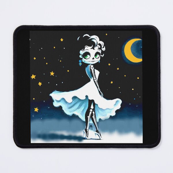 Item preview, Cosmic Skeleton Betty Boop – Retro Glam Meets the Stars for Perfect Gifts designed and sold by Earth Nature Creations.