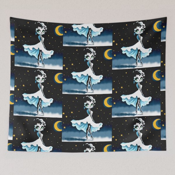 Item preview, Cosmic Skeleton Betty Boop – Retro Glam Meets the Stars for Perfect Gifts designed and sold by Earth Nature Creations.