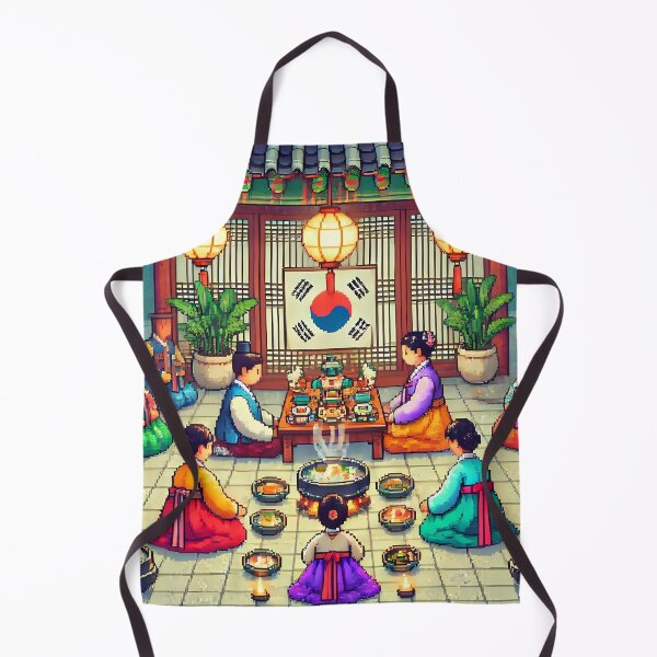 Item preview, 8-Bit South Korean New Year – Pixel Art Traditions designed and sold by ArizonaWitches™ .
