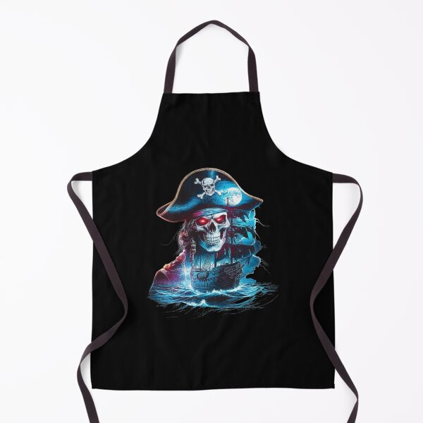 Item preview, Skeleton Pirate Captain with Haunted Ship Design designed and sold by love3617.