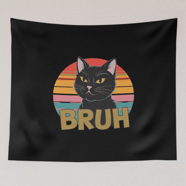 Item preview, Funny Bruh Cat Meme designed and sold by Mateusz Majcherek.