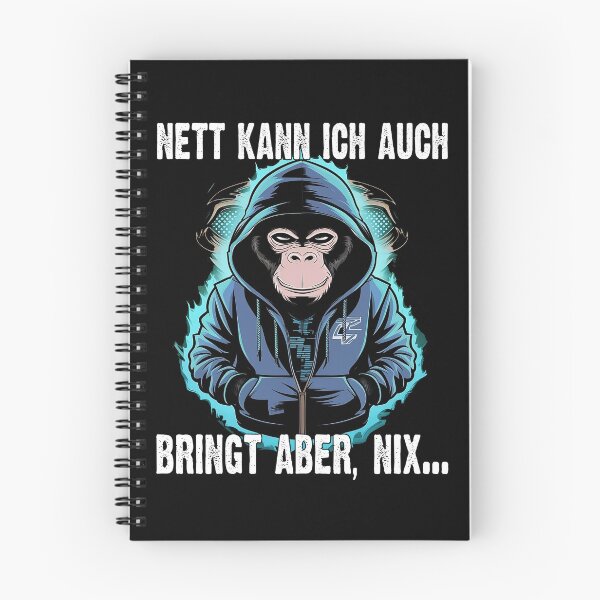 Item preview, Nett Kann Ich Auch Bringt Aber , Nix  - Cooles Affe - Lustiges Zitat  designed and sold by Smix Pixels.