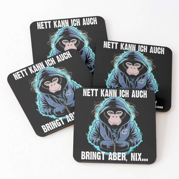 Item preview, Nett Kann Ich Auch Bringt Aber , Nix  - Cooles Affe - Lustiges Zitat  designed and sold by Smix Pixels.
