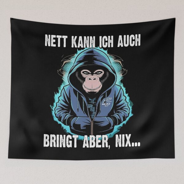 Item preview, Nett Kann Ich Auch Bringt Aber , Nix  - Cooles Affe - Lustiges Zitat  designed and sold by Smix Pixels.