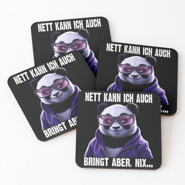 Item preview, Nett Kann Ich Auch Bringt Aber , Nix  - Cooles Panda - Lustiges Zitat  designed and sold by Smix Pixels.