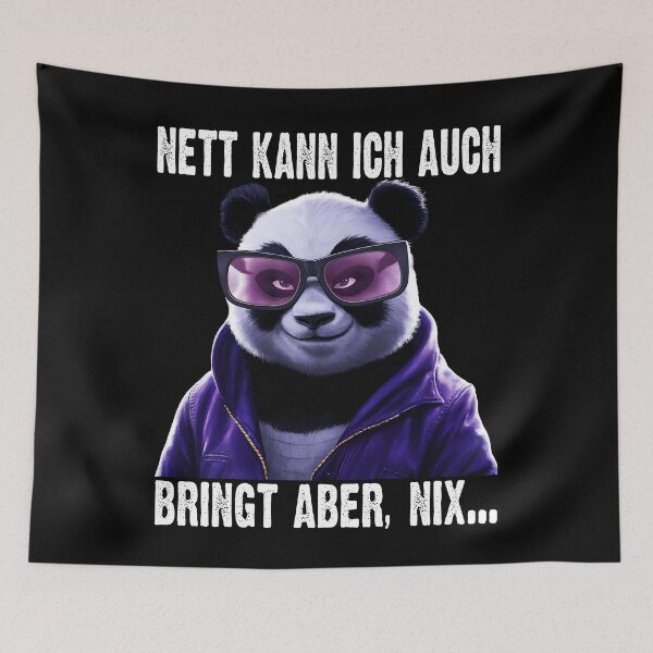 Item preview, Nett Kann Ich Auch Bringt Aber , Nix  - Cooles Panda - Lustiges Zitat  designed and sold by Smix Pixels.