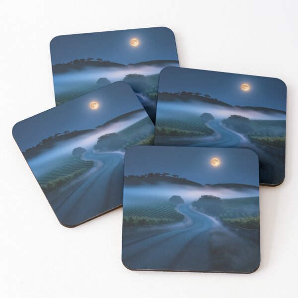 Item preview, Wine Country - Psychedelic Midnight Blue Moon Fantasy Dreamscape designed and sold by Fantasy Masterpiece.