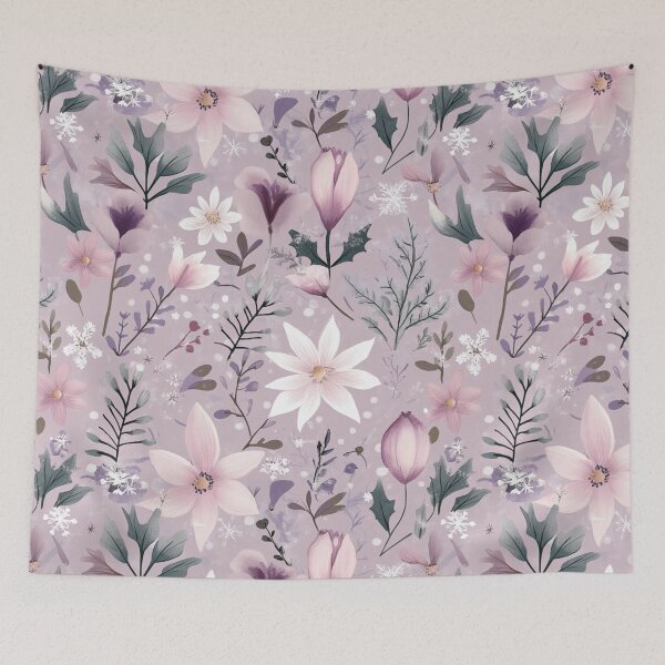 Item preview, Pink flowers with snowflakes designed and sold by Mnbvchou.