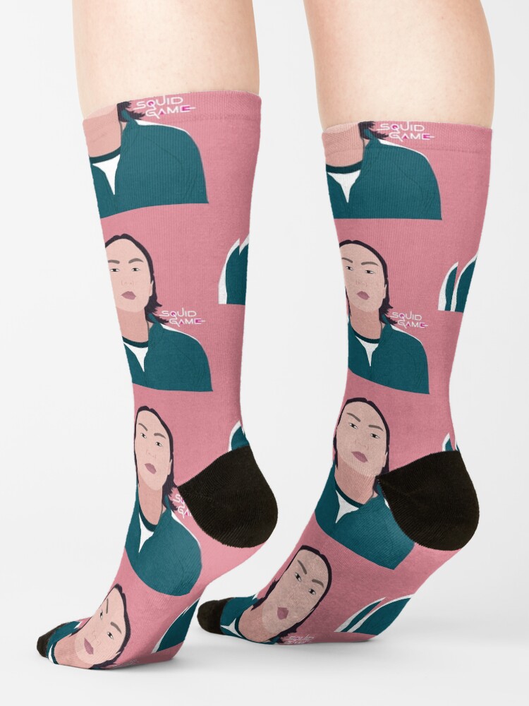 【J.LINDEBERG】 [Squid Game 3] Unisex Character Half Socks Squid Game 2 Nam-Gyu Smile Netlfix 