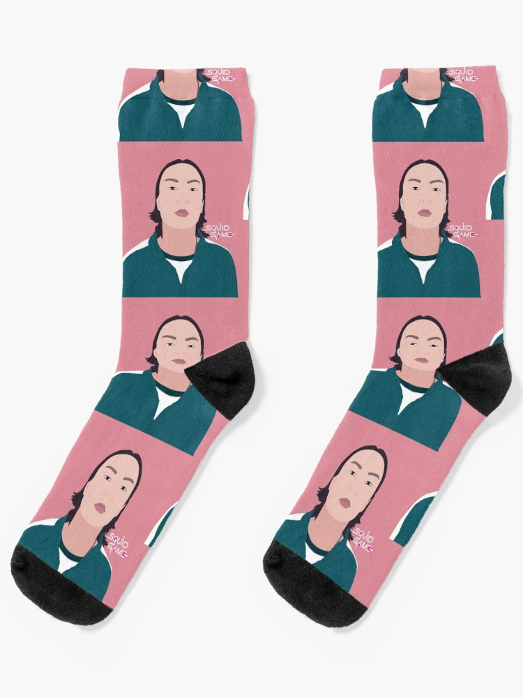 【J.LINDEBERG】 [Squid Game 3] Unisex Character Half Socks Squid Game 2 Nam-Gyu Smile Netlfix 