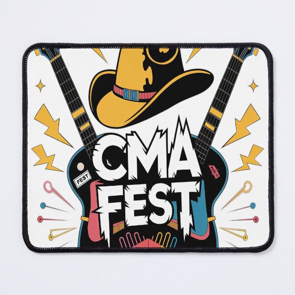 Item preview, Creative CMA Fest Design Featuring Twin Guitars and Cowboy Hat designed and sold by Samgfxt-shirt.