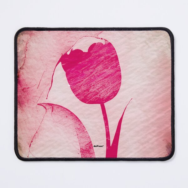 Item preview, Vintage Pink Tulip: Letterpress Elegance - dePace' designed and sold by mrpropcake.