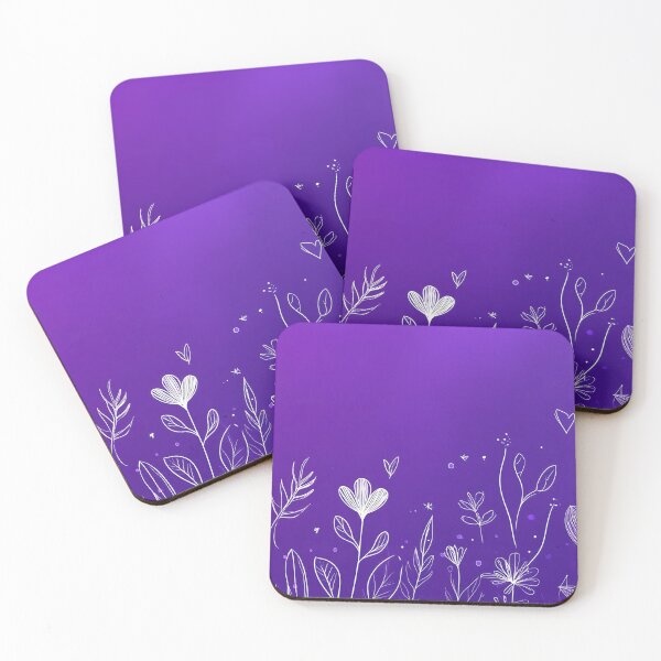 Item preview, Bright purple flowers, fine lines designed and sold by anytka.