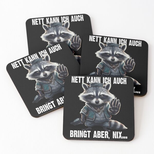 Item preview, Nett Kann Ich Auch Bringt Aber , Nix  - Cooles Waschbär  - Lustiges Zitat  designed and sold by Smix Pixels.