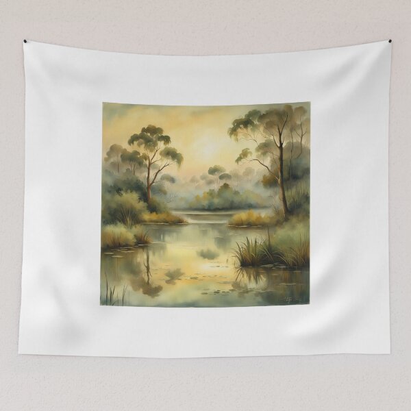 Item preview, serene landscape at sunset designed and sold by melissabeta.