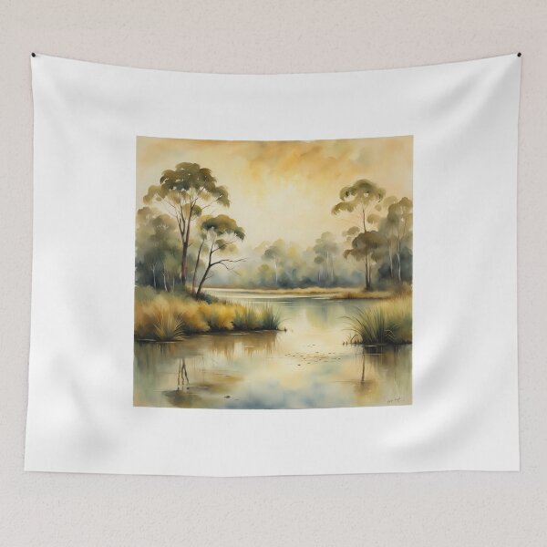 Item preview, serene landscape at sunset designed and sold by melissabeta.