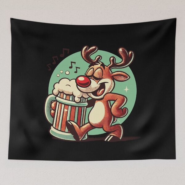 Item preview, Fröhlicher Rentier Bierliebhaber Weihnachten designed and sold by LuminOrb.