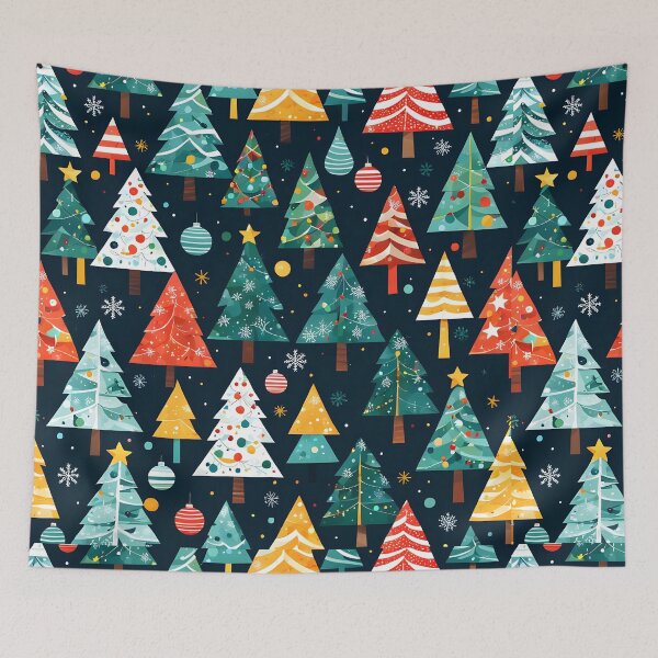 Item preview, Whimsical Christmas Trees Winter Holiday Pattern designed and sold by simaso.