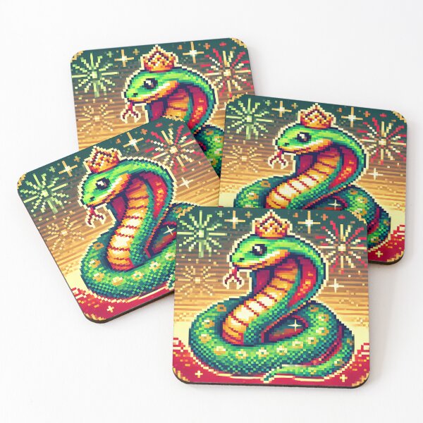 Aperçu de l'œuvre Année du serpent – Design minimaliste pour le Nouvel An chinois créée et vendue par ArizonaWitches™ .