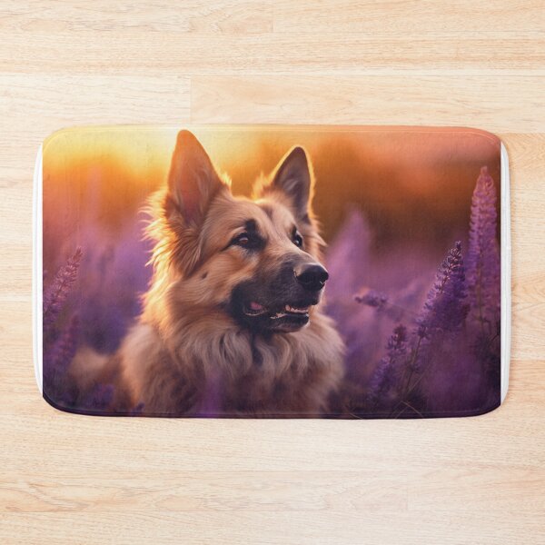 Item preview, Splendid Sunset and Lavender Fields with a Majestic Dog designed and sold by anytka.