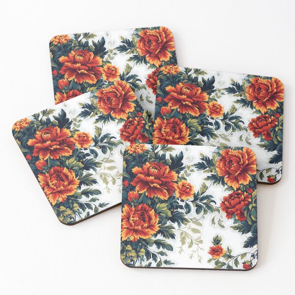 Item preview, vibrant flowers pattern by dejco.art domin designed and sold by dejco.art.